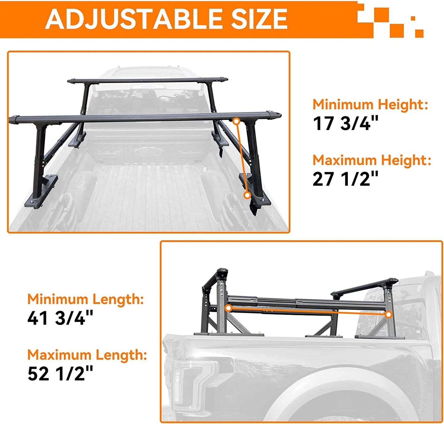 Universal Truck Bed Rack Fit for Most Pickup