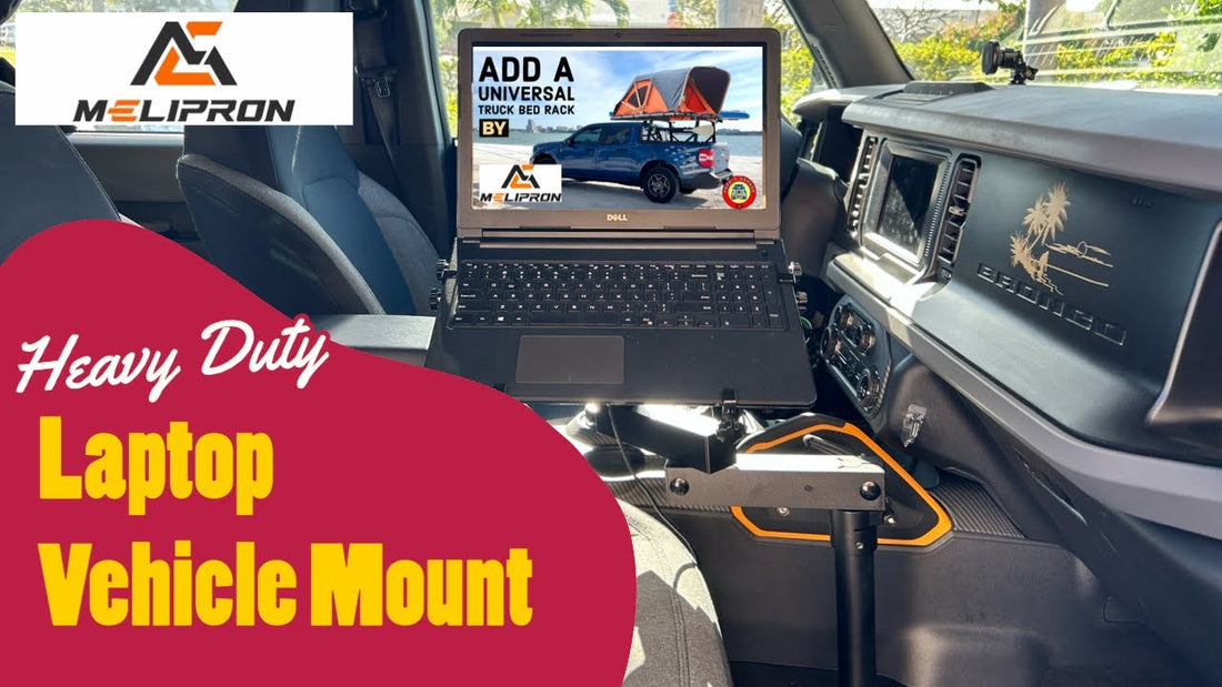 Heavy Duty Laptop Mount with 2 cooling fans, universal fit for all vehicle - MELIPRON
