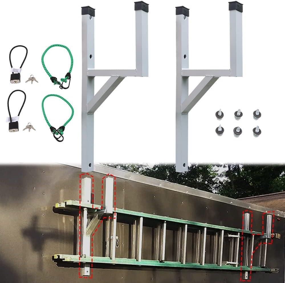 2x Aluminum Side Mount Trailer Ladder Rack