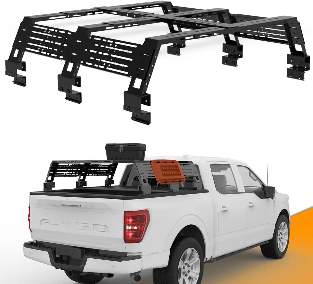 Bed Rack For Pickup Adjustable Width Rack CLAMBER Overland Bed Rack - Adjustable For Full ...