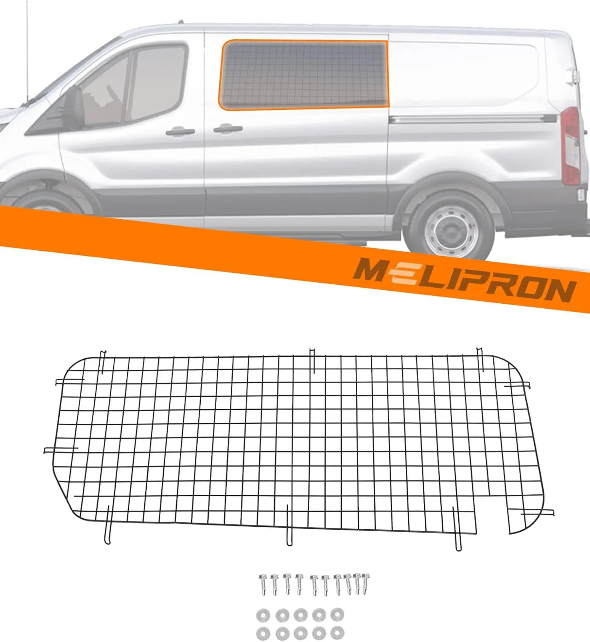 Side Security Window Screen for Ford Transit Low Roof - MELIPRON