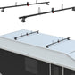 MELIPRON Adjustable Camper Trailer Rack Roof Ladder Rack Steel Square Crossbar for Pop Up Camper Universal Trailers-8