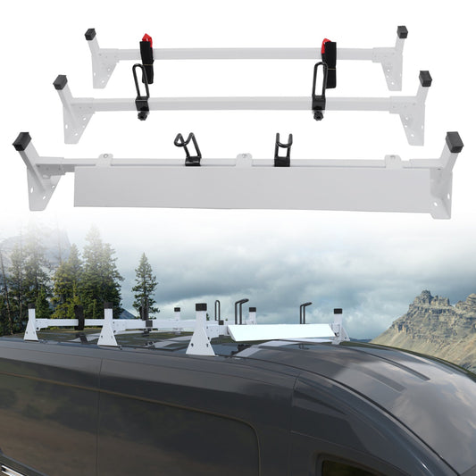 melipron van roof rack for 2015-2023 Ford Transit 150 250 350 with wind deflector-7