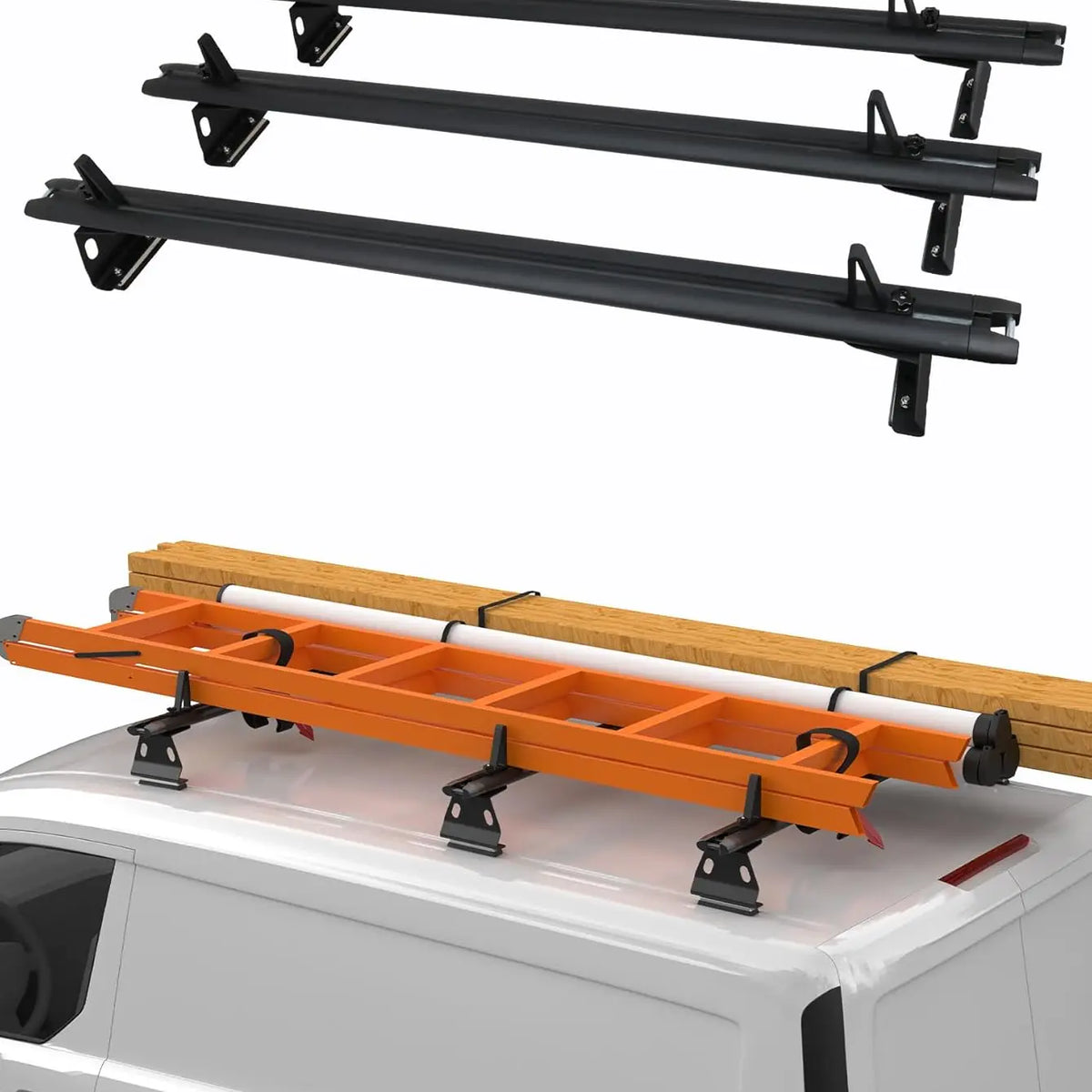 Van Back Rack MELIPRON Aluminum Van Roof Rack Fit for Ford Transit, Ram Promaster ...
