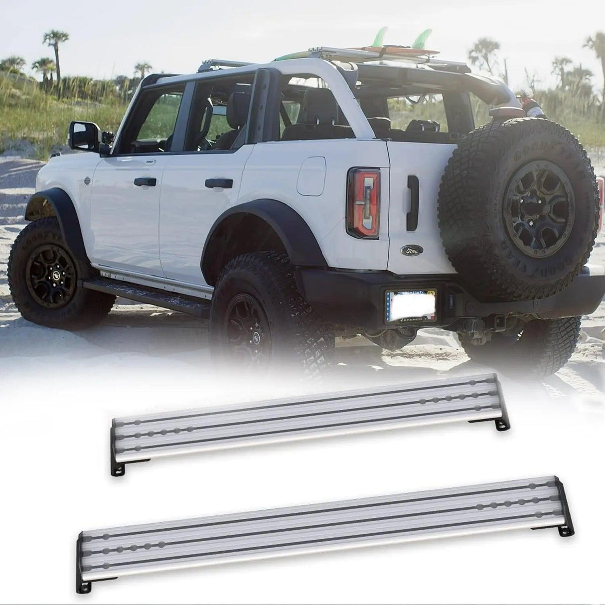 Beach Bars Topless Crossbars for Ford Bronco 4 Door - MELIPRON