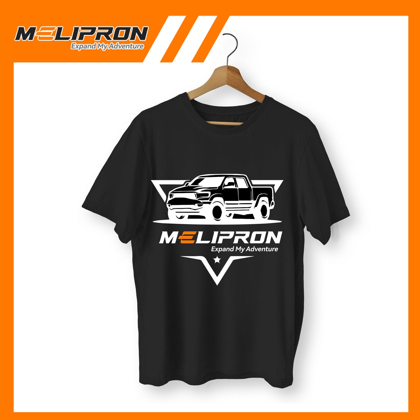 Melipron Jet-black T-shirt - MELIPRON