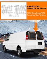 2Pcs Rear Security Window Screens for Chevy Express/GMC Savana - MELIPRON