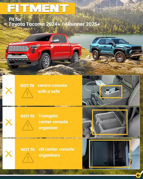 Center Console MOLLE Panel for 2024 2025 Toyota Tacoma-2