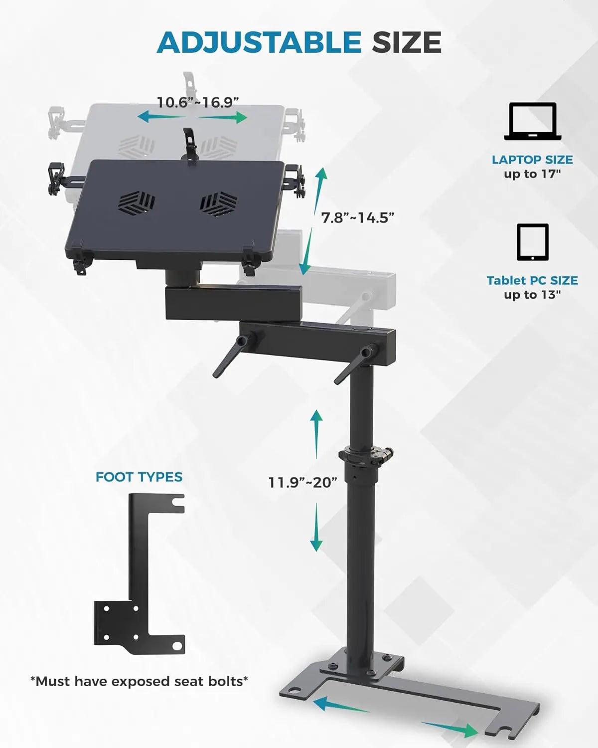 Passenger Seat Laptop Mount for Ford Bronco