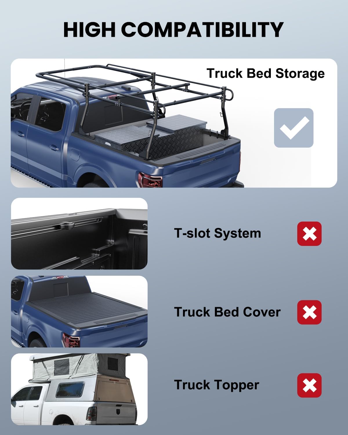 Over-Cab Truck Bed Ladder Rack - MELIPRON