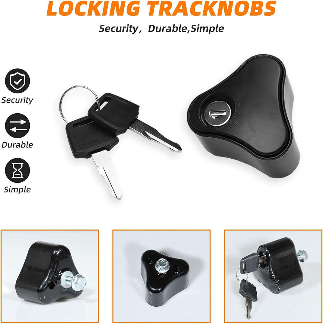 MELIPRON Lockable Knob with Lock Rear Mounted Bike Rack Knob Lock-6