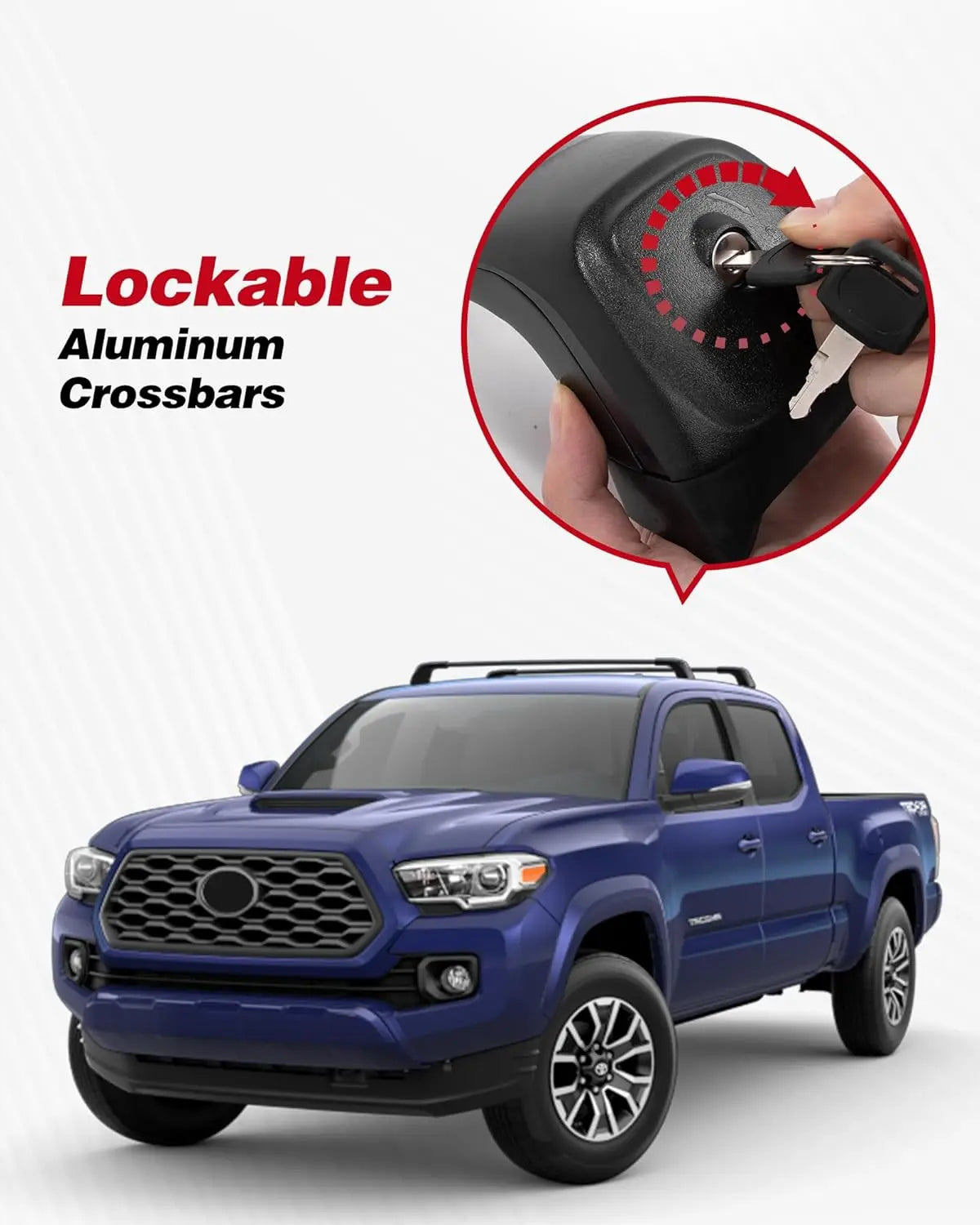 Lockable Cross Bar for Toyota Tacoma Double Cab-3