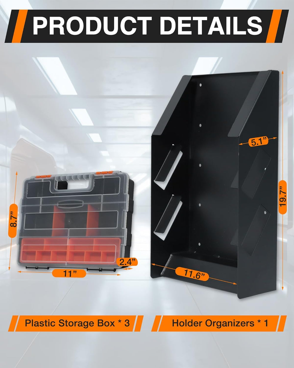 Van Hanging Racking System MELIPRON Hanging Tote Kit for Van Shelving Storage System Tools Hanging ...
