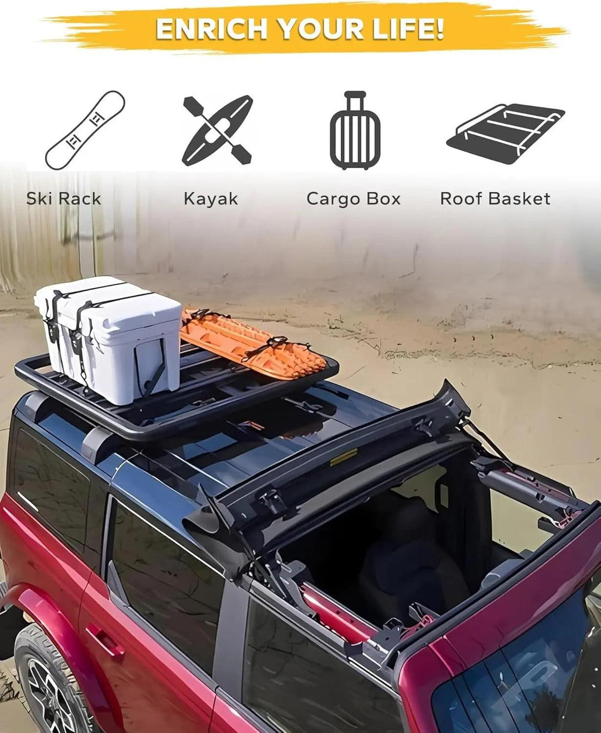 Half Roof Rack for Ford Bronco 4 Door - MELIPRON