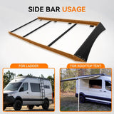 Van Roof Ladder Rack Fit for Ford Transit 148" with Wind Fairing-3