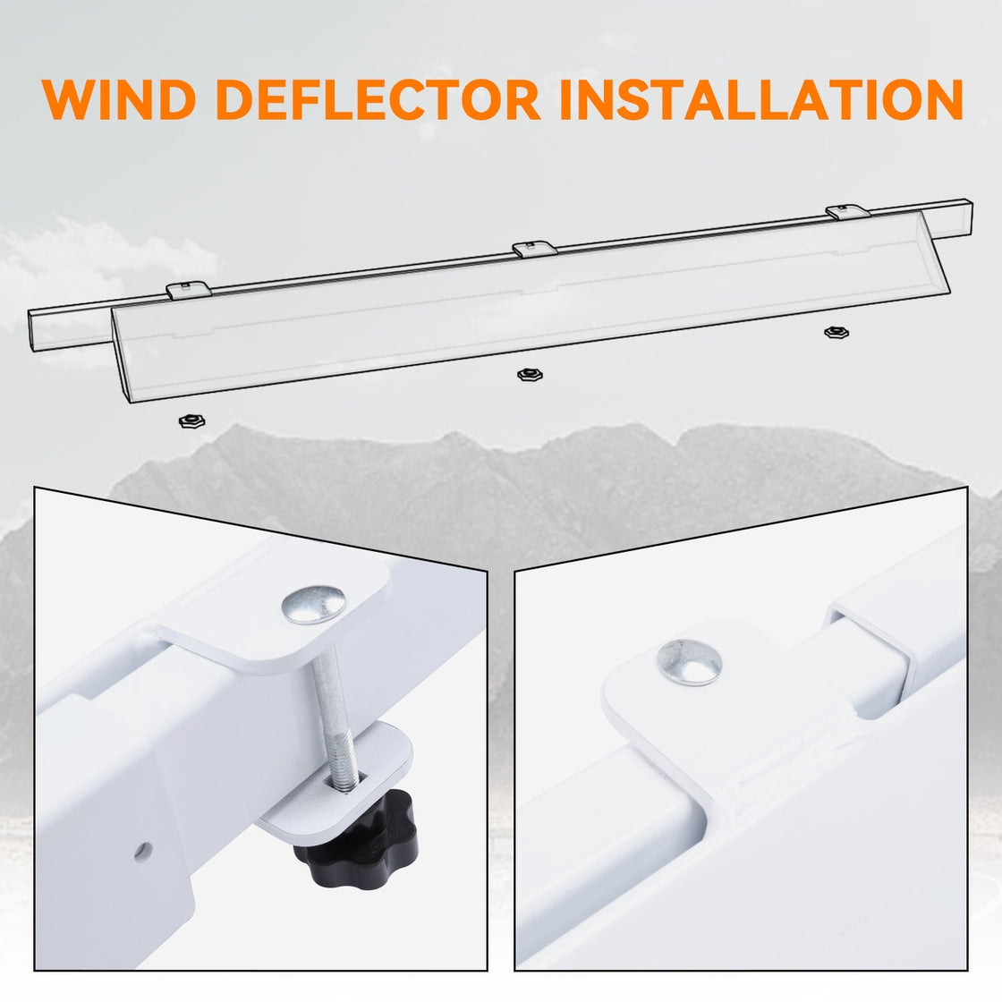 melipron van roof rack for 2015-2023 Ford Transit 150 250 350 with wind ...