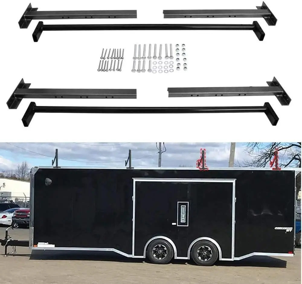 Adjustable Roof Ladder Racks Fit for 4"-7" Wide Enclosed Trailers Cargo Vans Trucks - MELIPRON