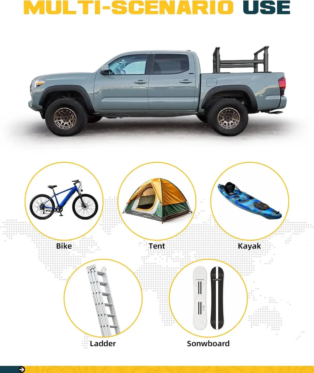 Heavy Duty Ladder Rack with T-Slot Side Bars-4