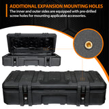 MELIPRON MGS Cargo Case with Outside Molle Panel & Lay-Flat Built-In Molle Panel Tabletop Travel Assist Tires