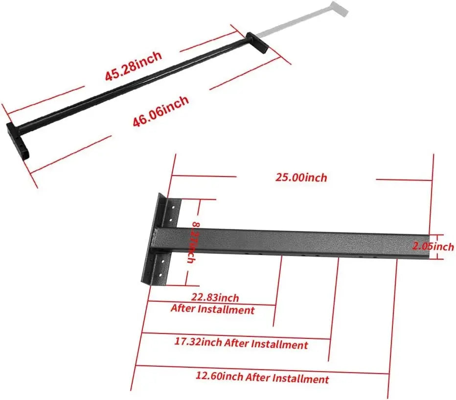 Adjustable Roof Ladder Racks Fit for 4"-7" Wide Enclosed Trailers Cargo Vans Trucks - MELIPRON