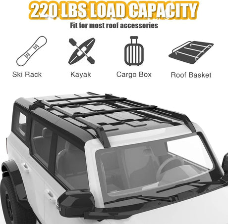 Roof Rack Cross Bars Kit for Ford Bronco 2/4 Door - MELIPRON