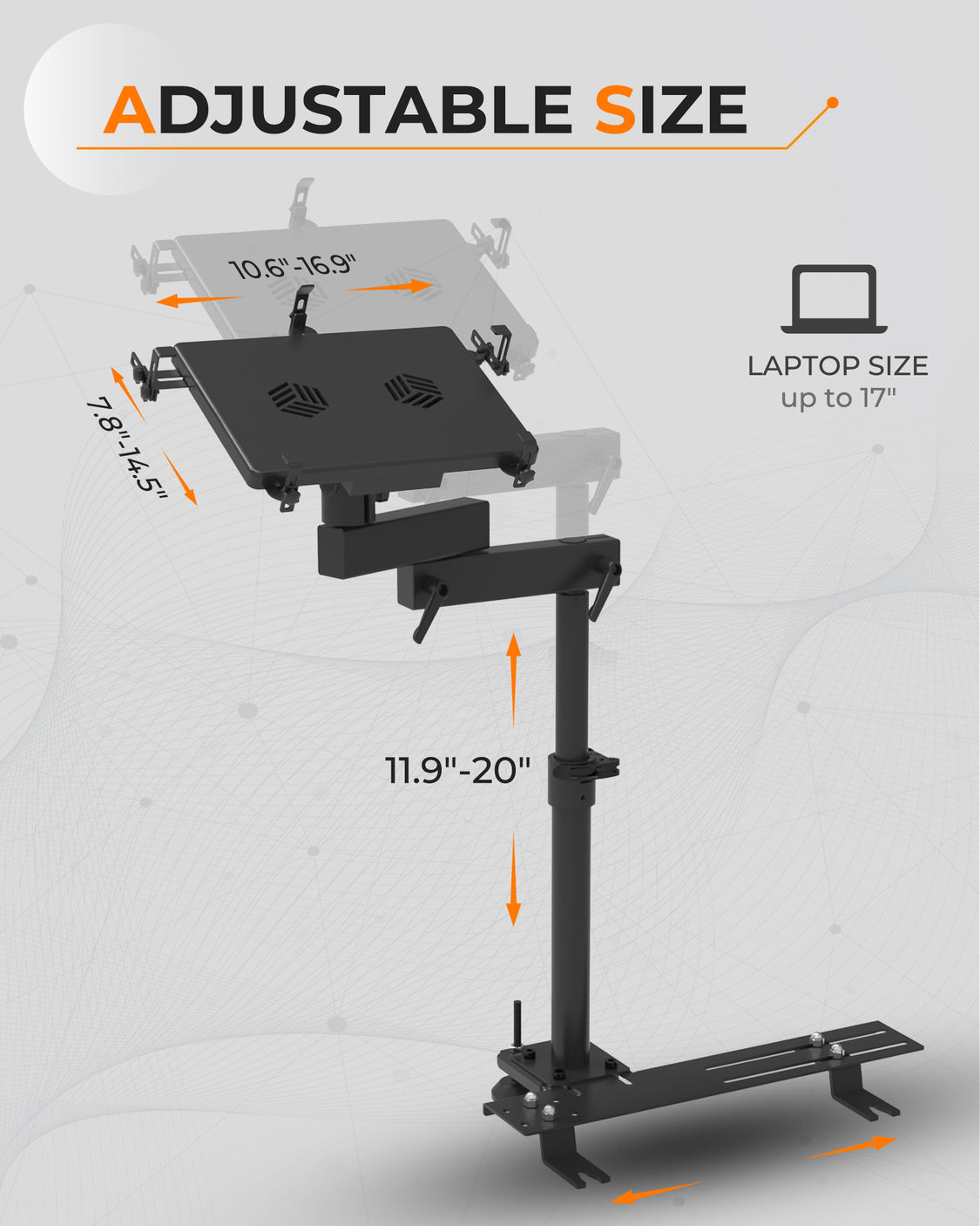 MELIPRON Vehicle Laptop Mount for Truck Car Van Universal Laptop Stand ...
