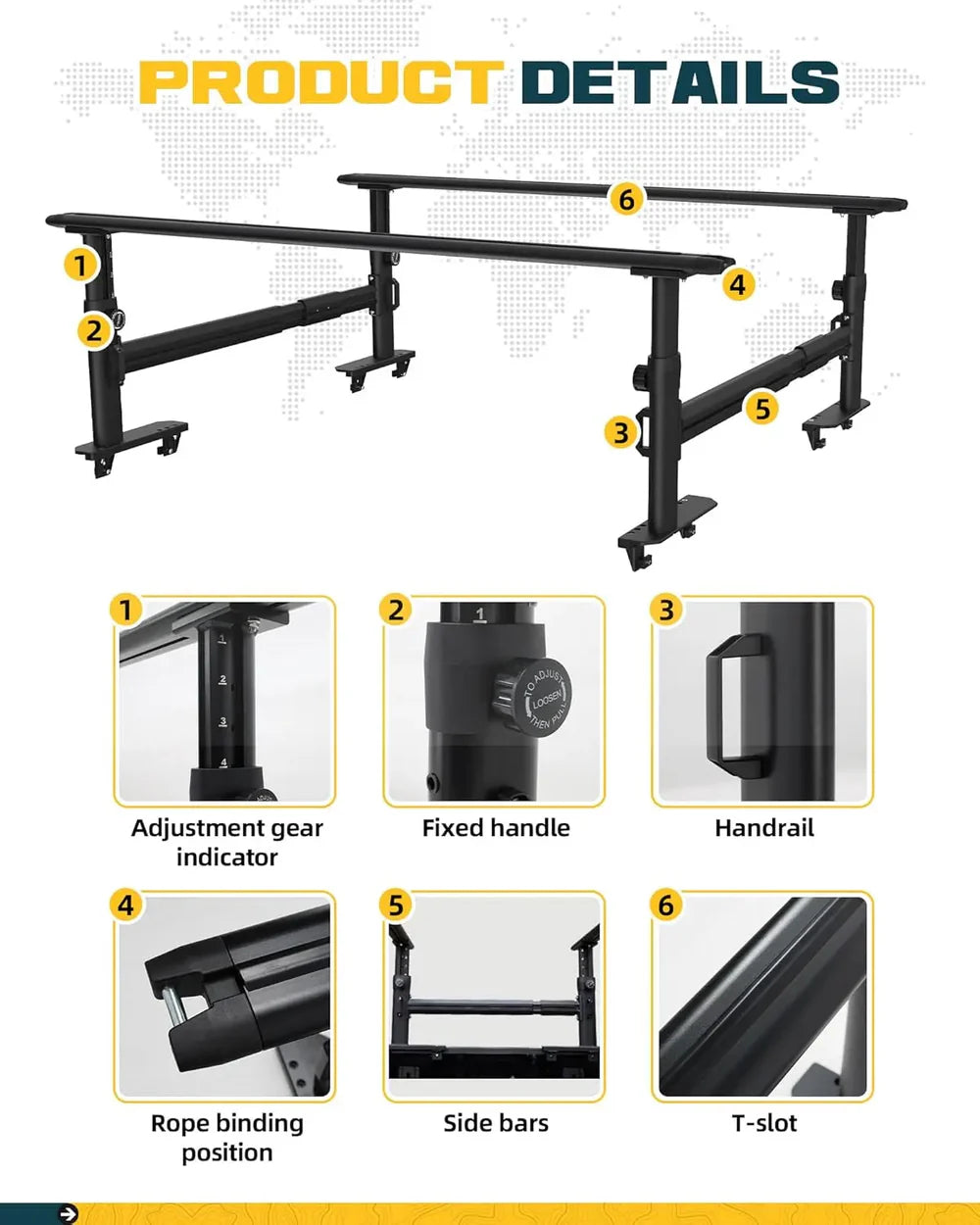 Heavy Duty Ladder Rack with T-Slot Side Bars-5