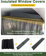 MELIPRON Window Cover Fits for Ford Transit High/Medium Roof Front Windshield Cover for Van