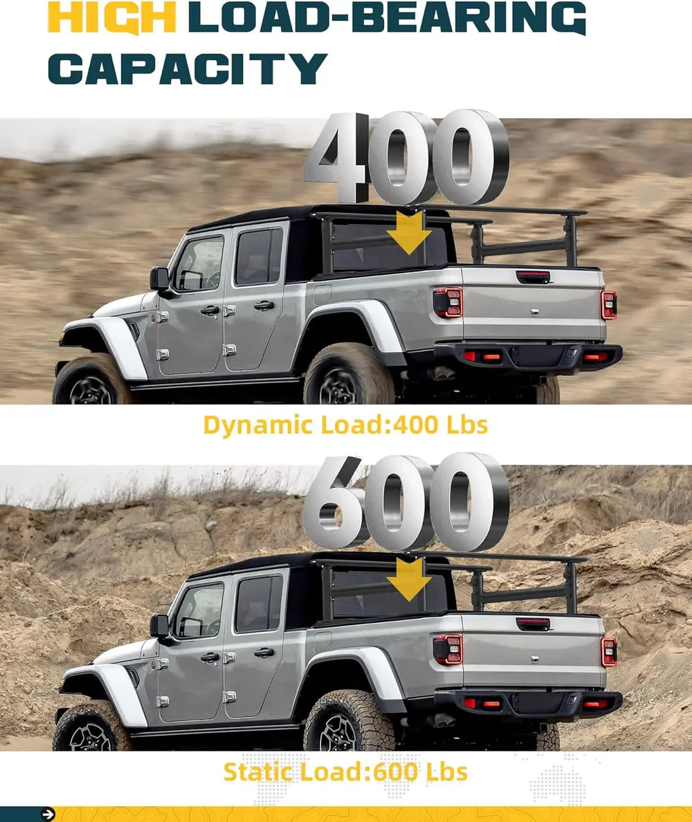 Heavy Duty Ladder Rack with T-Slot Side Bars-6
