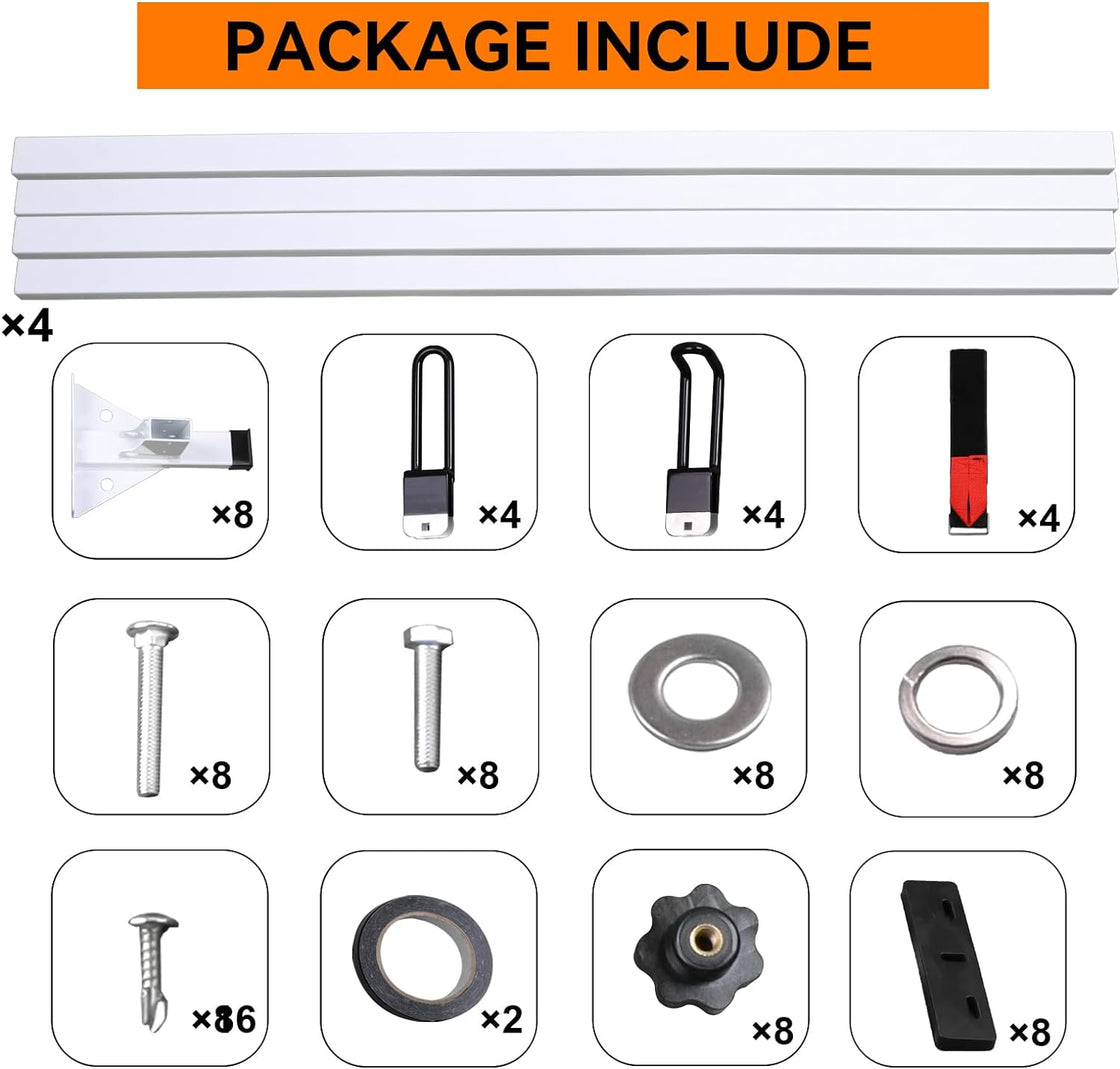 MELIPRON Roof Ladder Rack Fit for 2015-On Ford Transit 150 250 350 4 ...