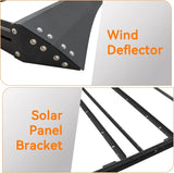 Van Roof Ladder Rack with Wind Fairing for Solar Panels Installation-12