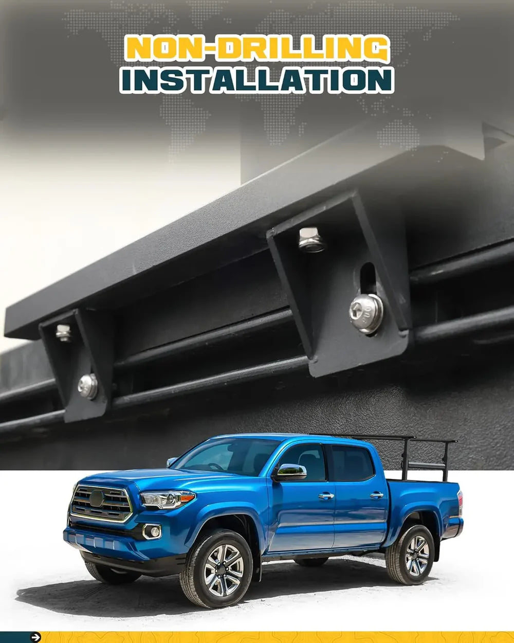 Heavy Duty Ladder Rack with T-Slot Side Bars-7