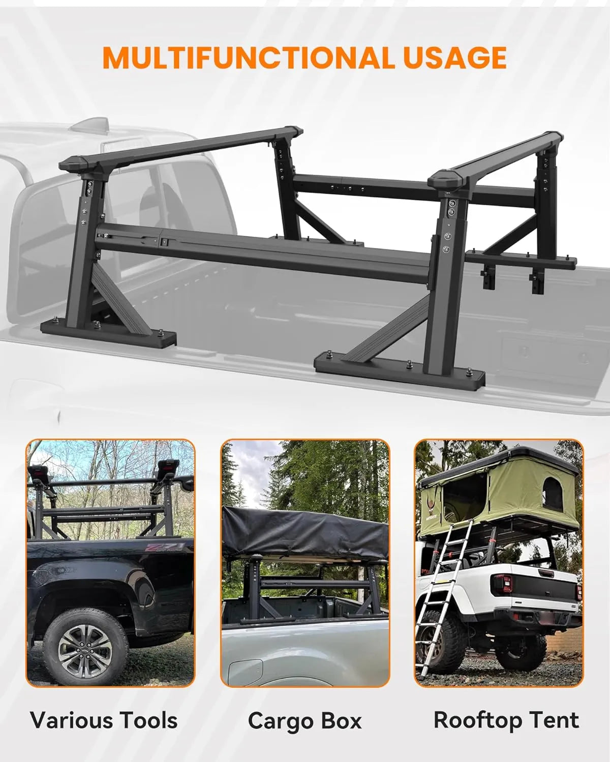 Truck Bed Rack Fit for Tacoma Tundra Nissan Titan Frontier Jeep ...