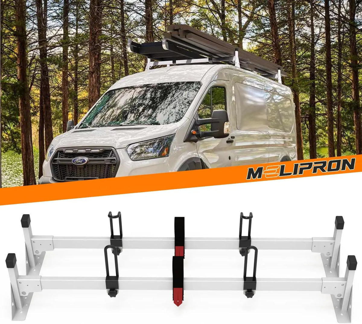 Loader Transit Rack MELIPRON Low Profile Cargo Van Ladder Rack Fit for Ford Transit Connect ...