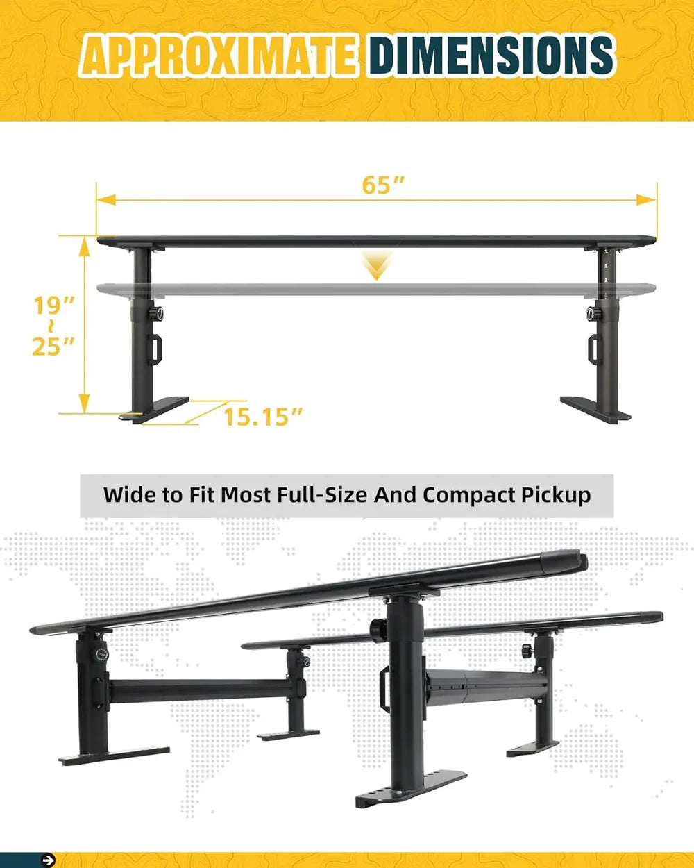 Heavy Duty Ladder Rack with T-Slot Side Bars-8