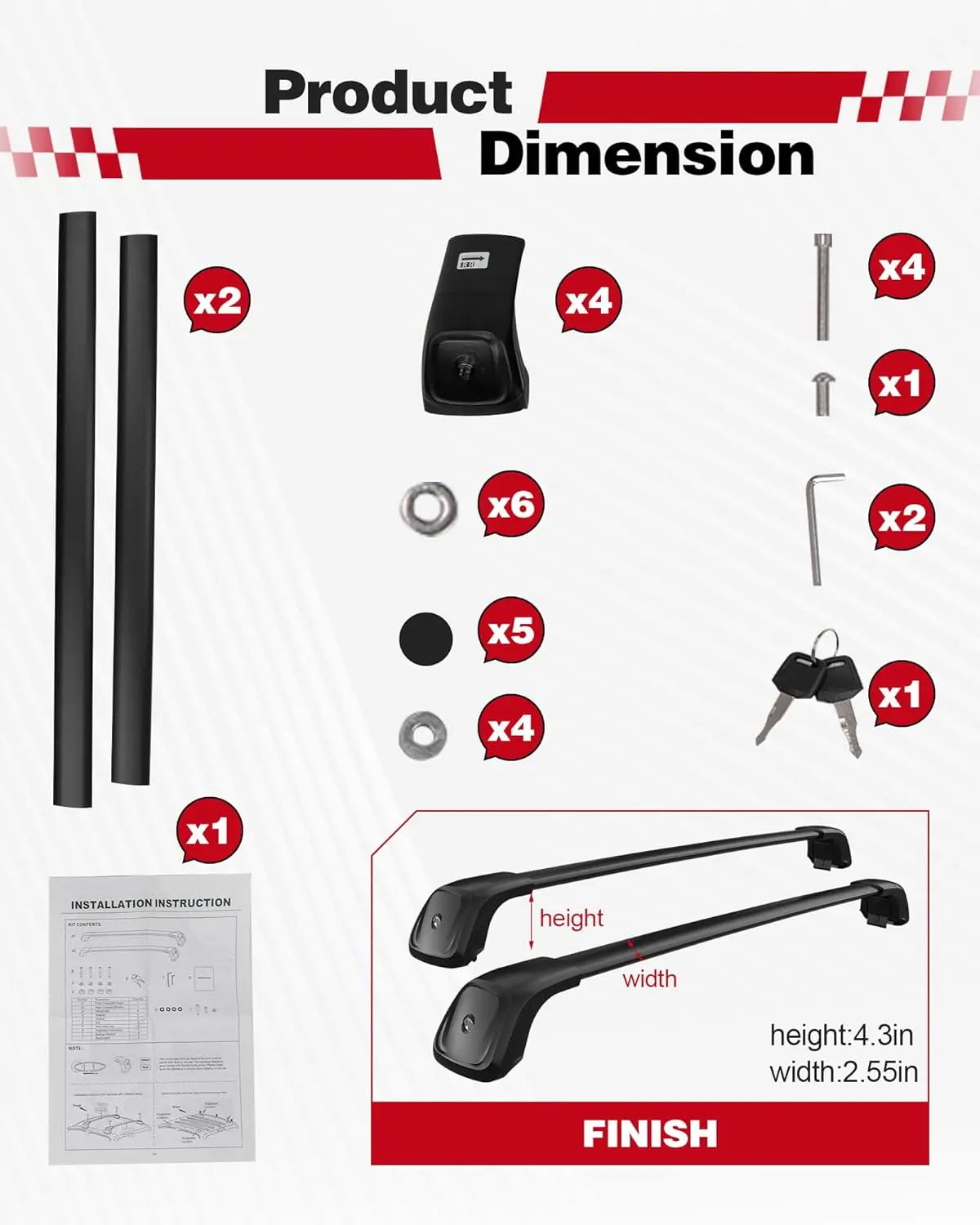 Lockable Cross Bar for Toyota Tacoma Double Cab-8