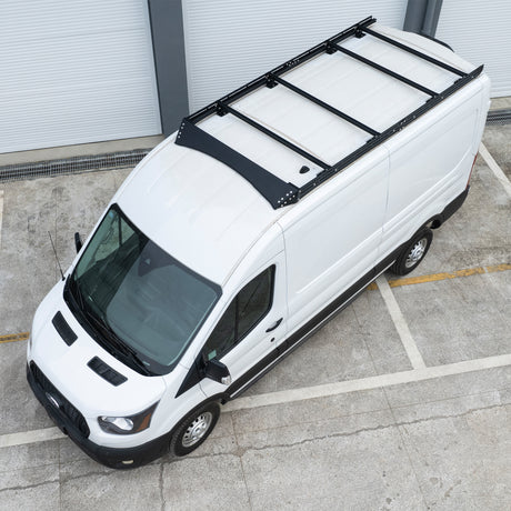 Aluminum Van Roof Rack Pro for Ford Transit 148" with Wind Fairing - MELIPRON