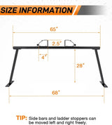 Aluminum Truck Bed Rack with Ladder Stops-MELIPRON