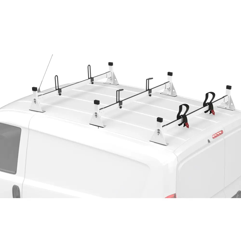 MELIPRON Van Roof Ladder Rack Fit for RAM ProMaster City 2015 On White 3 Bars