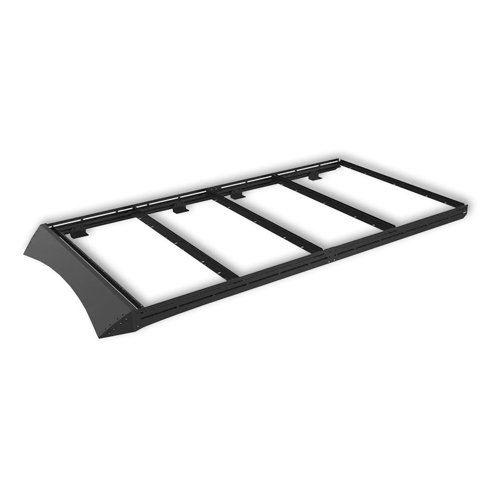 Aluminum Van Roof Rack Pro for Ford Transit 148" with Wind Fairing for Solar Panels Installation