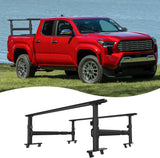 Melipron Adjustable Ladder Rack for Full-Size Truck Beds –  Heavy-Duty Aluminum Work Rack for Lumber, Pipes, Ladders & Tools