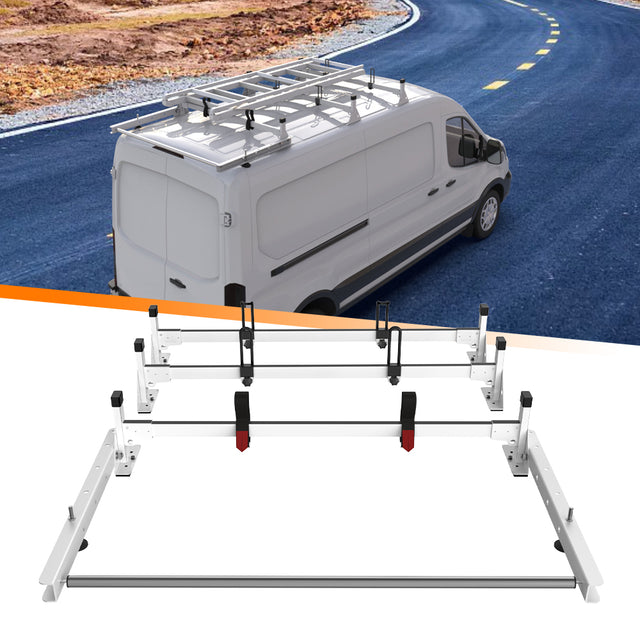 Melipron ladder rack for van with rear cargo roller - MELIPRON