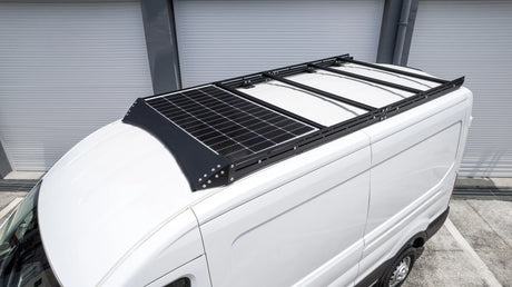 Aluminum Van Roof Rack Pro for Ford Transit 148" with Wind Fairing-2