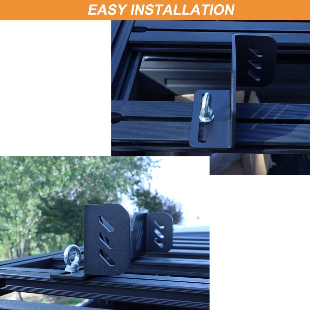 4Pcs Platform Cargo Corner Brackets with Ratchet Straps
