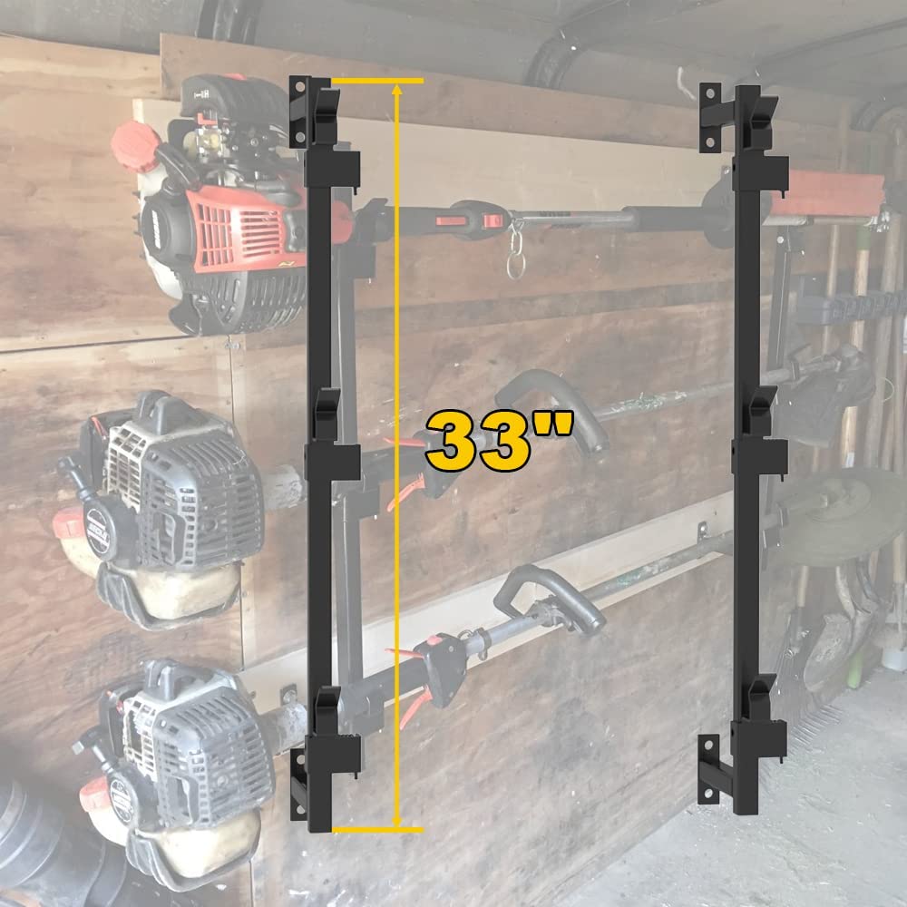 Melipron 3 Place Trimmer Rack for Enclosed Trailer Landscape Weedeater