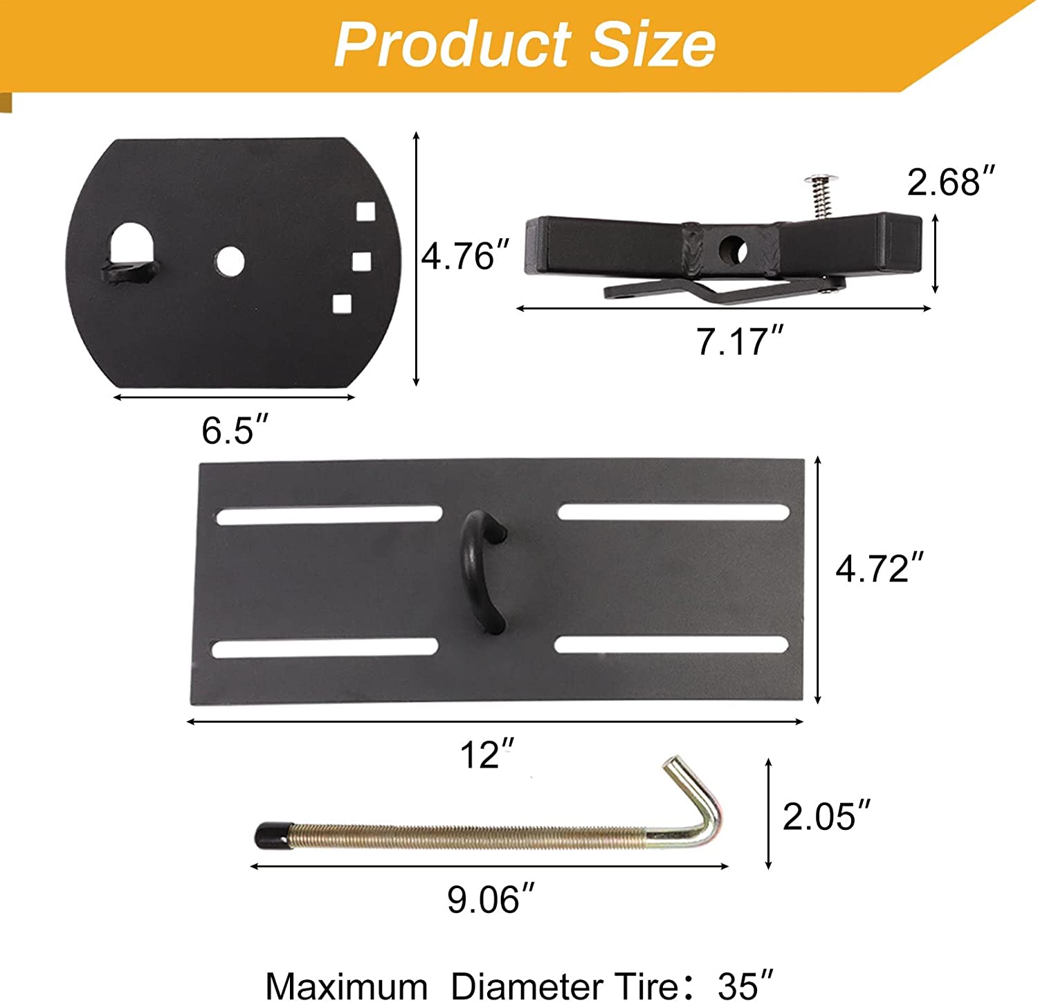 Universal Spare Tire Carrier for Roof Rack